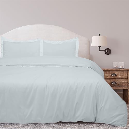 Image of ROYALE LINENS White Duvet Cover King Size - 3 Piece Bedding Comforter Covers - Zipper Closure - 1 King Duvet Cover 104x90 inches and 2 Pillow Shams - No Comforter Included