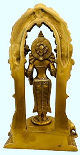 Estatua de Lakshmi en Bronce Tallada a Mano miniatura 2