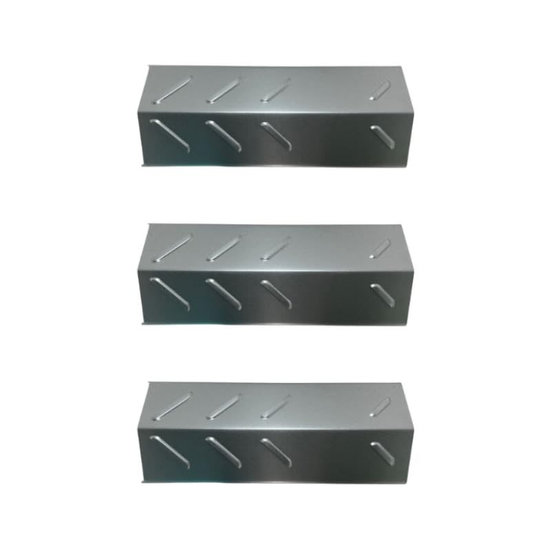 Cook'in Garden - Lot de 3 protecteurs de brûleurs pour Barbecue Gaz, 33,6 x 13,3 cm, Protège Vos grillades des Flammes, Diffusion Uniforme de la Chaleur,...