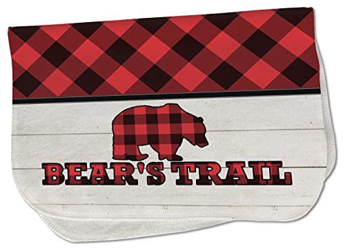 Baby Milano Personalized Lumberjack Plaid Burp Cloth - Fleece w/Name or Text