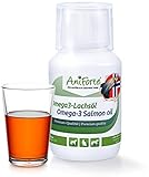 AniForte Olio di Salmone Naturale 100ml, Olio di Pesce, Omega-3 Acidi Grassi DHA EPA Ala, Fresco dalla Norvegia, Integratori per