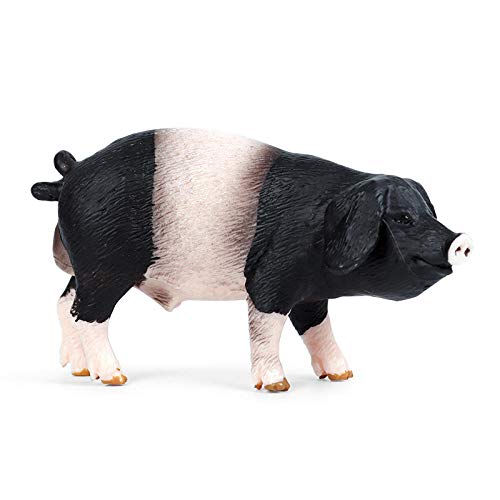 Sculpture cochon noir et sanglier de simulation aux finitions artisanales soignees