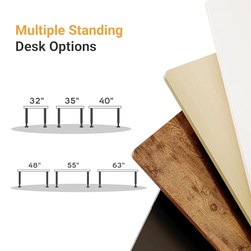 Image of YDN Electric Standing Desk Adjustable Height, 55 x 24 Inches Sit Stand up Desk with Memory Presets & Cable Management, Home Office Desk for Office & Computer Workstation, Black Frame /Black Top