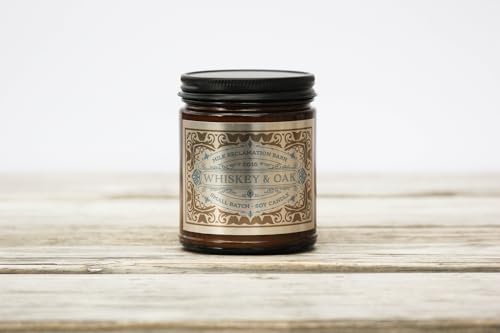 Milk Reclamation Barn Whiskey Oak Scented Distillery Jar Candle, 7 Oz, Home Fragrance Accessories