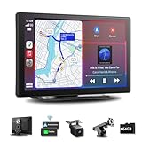 10 Best Car Stereos with Apple Carplay for Ultimate Sound 7 9-Inch Wireless Apple CarPlay & Android Auto, Portable Carplay Radio, 4K Dash Cam 1080P Backup Camera, Touchscreen with GPS Navigation, Bluetooth, Voice Control, Carplay Screen for All Cars