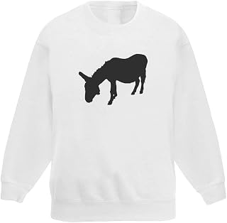Azeeda 'Donkey Silhouette' Kid's Sweatshirt/Jumper (7-8 Years) (KW00021897)