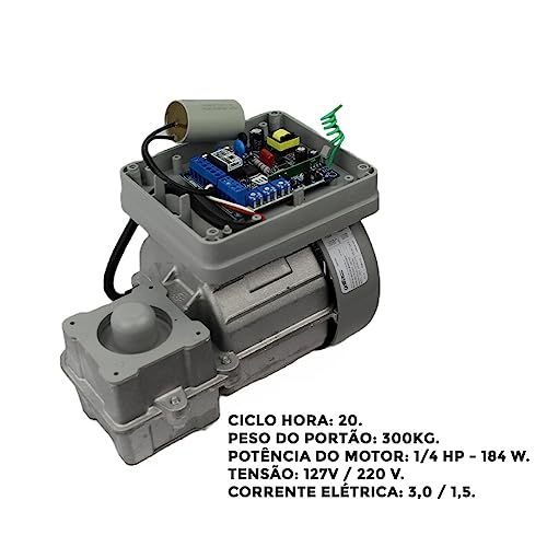 Kit Motor Portão Basculante Gatter 220v Peccinin Nice 1,40m