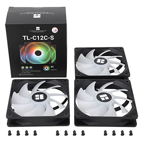 Image of Thermalright TL-C12C-S X3 CPU Fan 120mm ARGB Case Cooler Fan, 4pin PWM Silent Computer with S-FDB Bearing Included, up to 1550RPM Cooling Fan