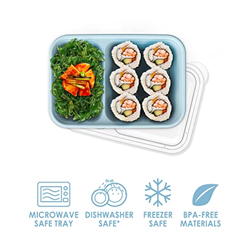 image for Bentgo Prep - 2-Compartment Snack Containers with Custom-Fit Lids - Re
