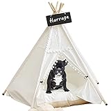 Harrage Dog Tent Pet Teepee with Cushion, Portable Outdoor Dog & Cat Bed for Mini Pet, Folding...