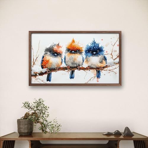 Image of Leczany Cross Stitch Patterns Stamped Kit for Beginners | Embroidery Supplies DIY Craft Kit Needlepoint for Adults Starter | 11CT, 3 Strands | Three Little Birds 20.5x11.8 inches