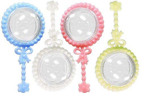 12 Fillable Plastic Baby Rattles Shower Favor - Blue by NST