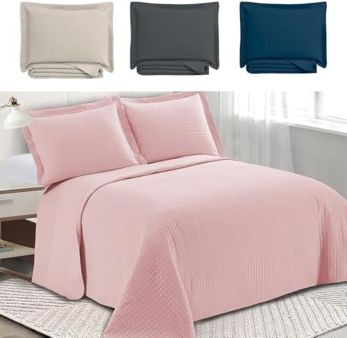 Camesa Colcha Loft King 260x280cm 3 peças - Rose