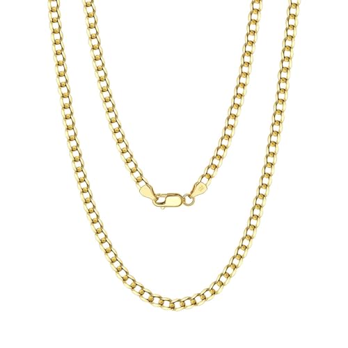 Collier chaîne maille gourmette 3 mm en argent véritable bijou fantaisie unisexe