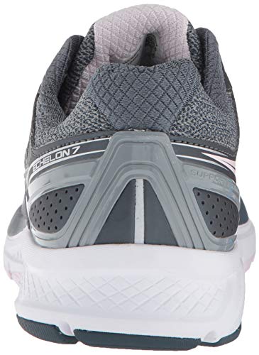 Saucony Women's S10470-1 Echelon 7 Running Shoe, Slate/Pink - 7.5 XW US Arkansas
