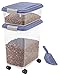 3- Piece Airtight Pet Food Storage Container Combo, Blue