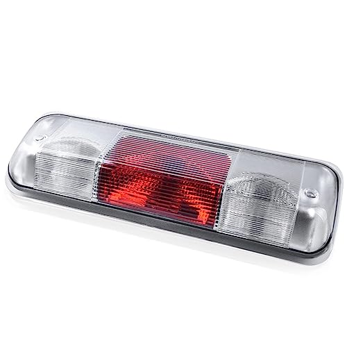 PIT66 3rd Brake Light Fit 2004-2008 Ford F150 | High Mount Center Rear Roof Third Cargo Light Parking Light Halogen Clear/Red Lens Tercera luz de freno