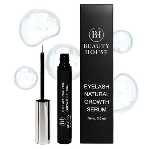 Siero Ciglia Allungante e Rinforzante per la Crescita delle Ciglia – Lash Serum Nutriente a Effetto Naturale – Ciglia più Lunghe, Forti e Dense – Beauty House