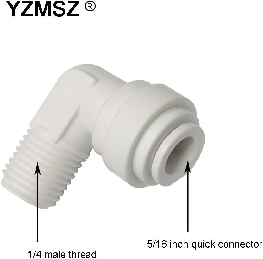 11-Piece 5/16" Quick Connect Male Adapters Tubing Set - RO Water Filter Quick Push to Connect Fittings.(5/16" tubing 16ft, quick connector 10pcs)