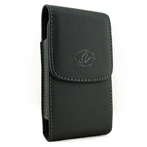 DNRPrime Vertical Leather Case with Belt Clip Carrying Pouch for Cricket LG G Stylo - Cricket LG Stylo 2 - Cricket ZTE Grand X3 - MetroPCS Alcatel OneTouch Fierce XL - MetroPCS iPhone 6S Plus