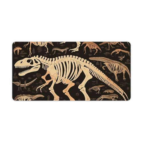 Mousepad grande con diseño Dinosaurio esqueleto y base antideslizante miniatura 1