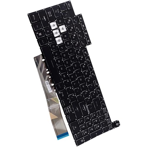 Deal4GO 4�]�[�� �L�[���Ƃ�RGB�o�b�N���C�g�t���L�[�{�[�h �����p ASUS FX517 FX507 FA507 FX707 FA707 FX517ZM-AS73 FX507ZC-ES53�p �u���b�N