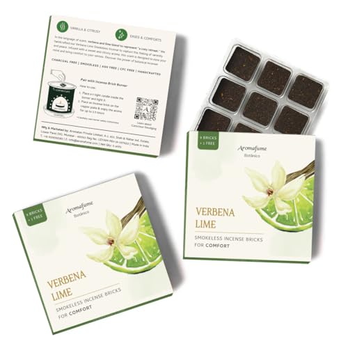Image of Verbena Lime Incense Bricks (3 x 9 Bricks) Refill Pack by Aromafume | Ideal for Mood upliftment, Positivity, Meditation, Purification of The Environment, Foul Odor Elimination, Relaxation| Refill Pack