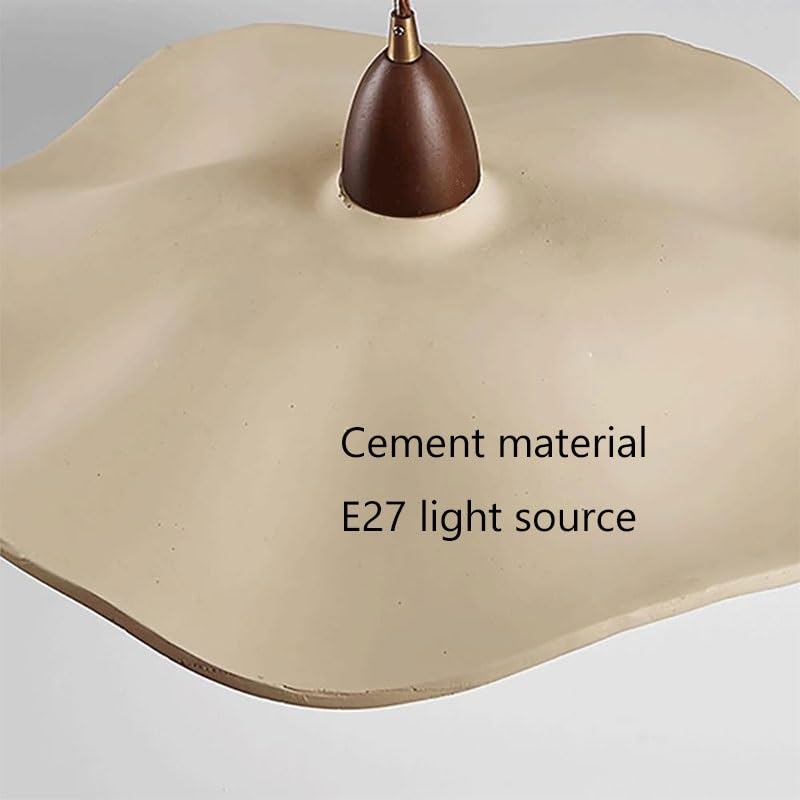 Suspension ciment style industriel rétro 25cm culot E27 fleur - 6