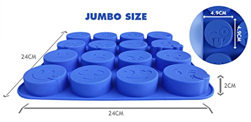 Jumbo Sized Silicone Emoji Molds - 32 Cavity 2 Pack Set By Pennyco Kitchen #TOP3