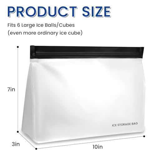 2 bolsas reutilizables para almacenamiento de hielo con cierre seguro miniatura 3