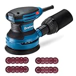 Dong Cheng Random Orbital Sander, 380W 12800 OPM 125MM, Electric Sander Tool with Dust Collection, 6 Variable Speeds, 20pcs Sandpapers for Woodworking, Sanding, Polishing