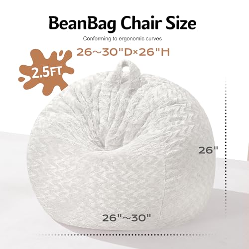 image for HABUTWAY 2FT Bean Bag Chair,Giant Bean Bag Chairs for Adults,Big Bean 