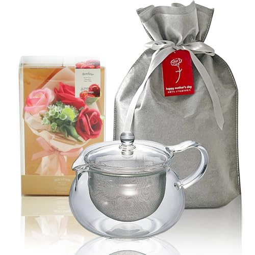 HARIO ハリオ ギフトセット 茶茶急須 丸 700ml＋アロマソープフラワー