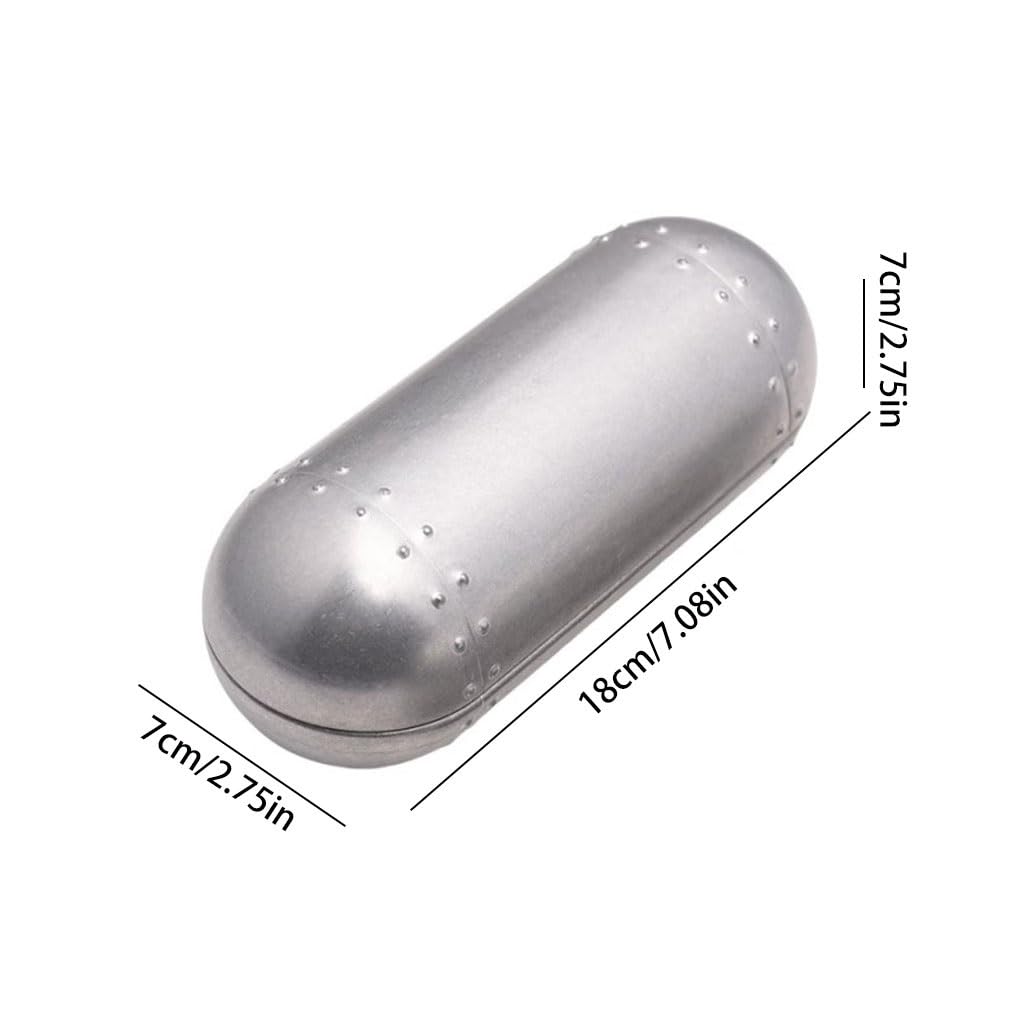 Rundes Sonnenbrillenetui Aus Aluminium, Modisch, Leicht, Brillenetui Brillenetui für Damen
