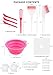YOOVR 19PCS Hair Bleach Dye Kit with Hair Dye Brush and Bowl Whisk Hair Clips Protective Gear Set, Ideal for Hair Bleaching Coloring Highlighting, Essential Salon Supplies for Home Use (Pink)
