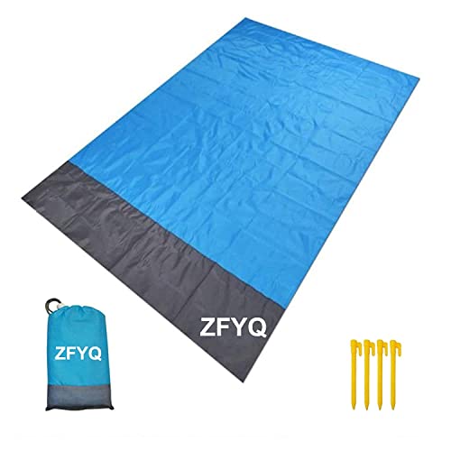 ZFYQ Picknickdecke 140 x 200 cm, Wasserdicht, mit 4 Erdnägel, für Strand, Camping, Picknick und Outdoor Reisen Cover
