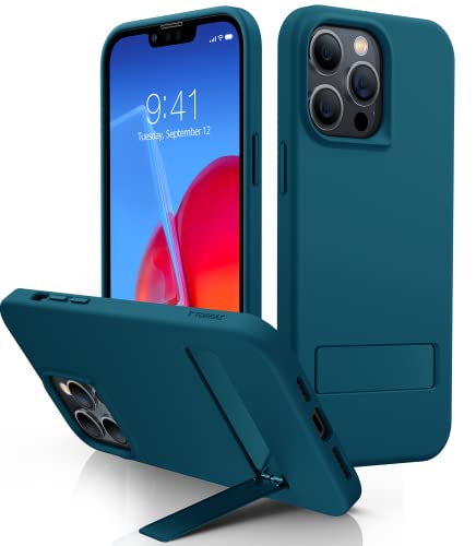 TORRAS Designed for iPhone 14 Pro Max Case with Stand, Blue