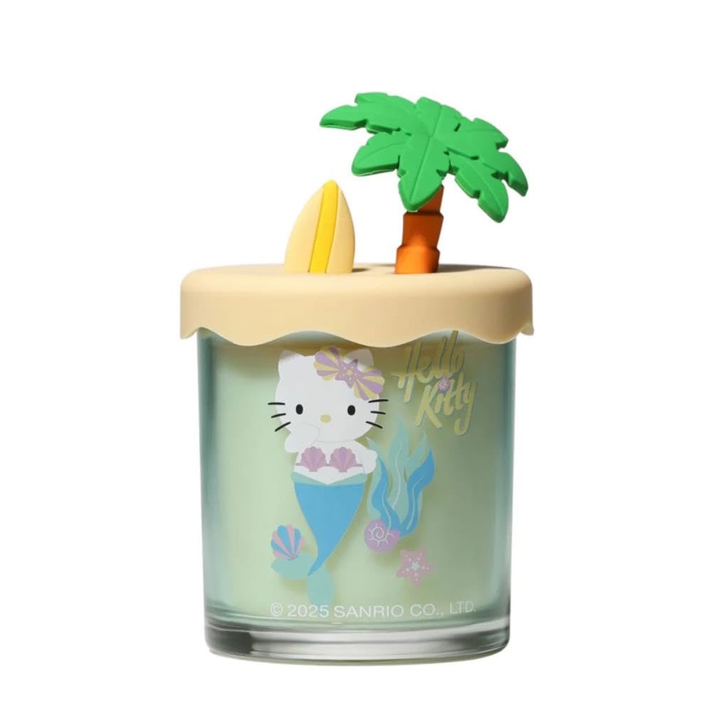 Hello Kitty Seasonal Candle – 213g 1-Wick Candles 35hr Burn Time – Sweet & Floral Fragrances Home Decor, Women Birthday Candle Gift (Pina Colada (Lemon, Apple Orange))
