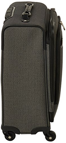 Hartmann 20 Inch Herringbone Luxe SS Carry On Spinner, Black Herringbone