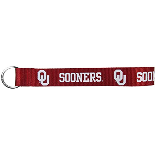 NCAA Siskiyou Sports Oklahoma Sooners Lanyard Key Chain, Wristle
