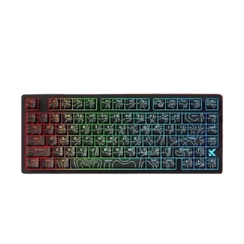 MCHOSE �W�F�b�g 75 �z�[�����ʎ��C�X�C�b�`�Q�[�~���O�L�[�{�[�h�n�`�L�[�L���b�v���C�_�X�C�b�`�J�X�^�}�C�Y���ꂽ�z�b�g�X���b�v�\(Jet75 Black Outline)