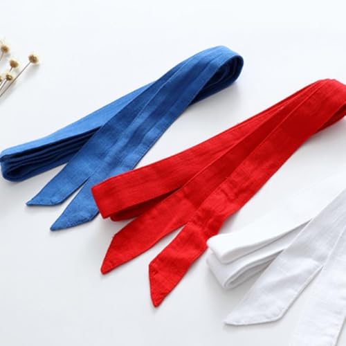 Women Linen Cotton Sash Belt Waistband Lace Up Plain4