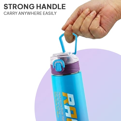 Image of CELLO Puro Steel-X Race Insulated Water Bottle for Daily Use 900 ml Blue Pink | Stylish Colorful Easy Press Open Leak Proof Inner Steel Water Bottle for School, College, Travel, Biking & Office