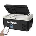 Setpower PT30 12V Refrigerator Dual Zone 32 Quart Car Refrigerator 12V Portable Fridge Electric Cooler for Vehicles SUV Van RV Truck Car Camping Road Travel
