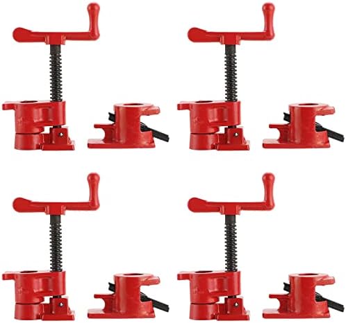 FLK Tech 4 Pack 1/2" Wood Gluing Pipe Clamp Set Heavy Duty