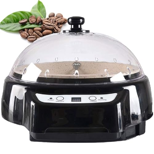 Máquina tostadora de granos de café eléctrica, máquina for hornear y tostar granos de café domésticos de 300 g con función de sincronización, for el hogar, cafetería, tienda, nueces, maní, anacardos (