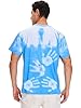 AINIKO Unisex Adult Color Changing Short Sleeve T-Shirts Men and Women Heat Reactive Novelty Top Tees, Blue to White, Medium #1