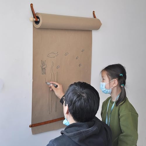 Support de Rouleau de Papier Kraft 45cm Panneau Graffiti Mural Tableau Messages - 8