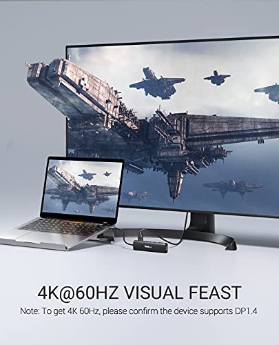 USB C Hub 4K 60Hz, Dockteck 7-in-1 USB C PD Ethernet Hub Dongle with 4K 60Hz HDMI, 1Gbps Ethernet, 100W PD, 2 USB 3.0, SD/Micro SD for MacBook Air/Pro M1 2020, iPad Pro 2021, iPad Mini 6 and More - Image 4