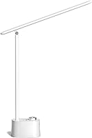 Honeywell Sunturalux HWT-H01 LED Desk Lamp: Stepless Dimmable Eye-Caring Light, USB A+C Ports, Foldable for Office Bedroom Dorm